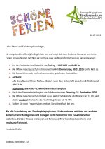 Aktuelles zum Schuljahresende